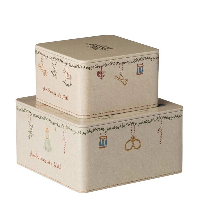 Maileg | Metal Box 2pcs - Ambience De Noel