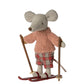 Maileg | Winter Mouse with Skis - Big Sister