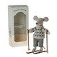 Maileg | Winter Mouse with Skis - Dad