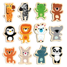 Djeco | 24pc Wooden Magnet Couco Animal Set