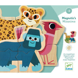 Djeco | 24pc Wooden Magnet Mixanimo Animal Set