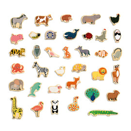 Djeco | 36pc Wooden Magnet Magnimo Animal Set