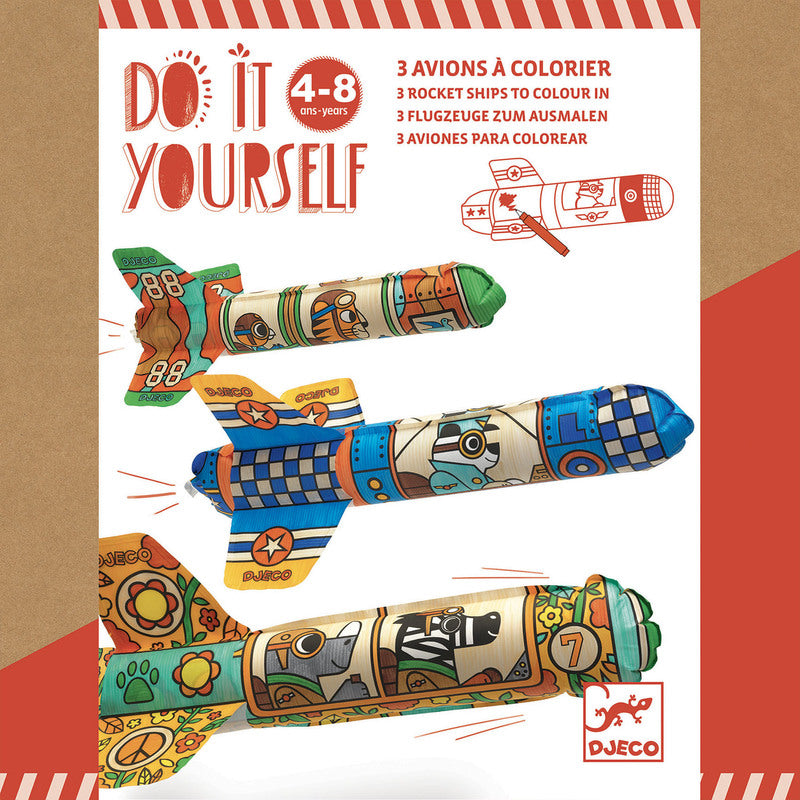 Djeco | Do It Yourself To The Sky Rockets (Colour and Inflate)