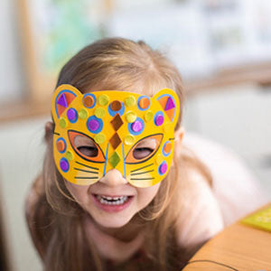 Djeco | Do It Yourself Jungle Animal Masks (Sticker Mosaics)