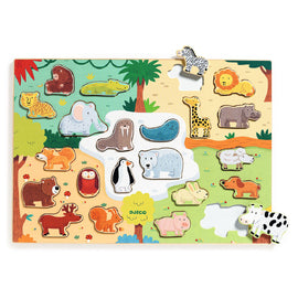 Djeco | 22pc Animals Wooden Puzzle