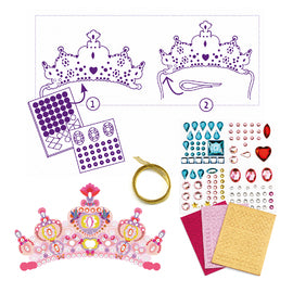 Djeco | Do It Yourself Princess Tiaras (Sticker Mosaics)