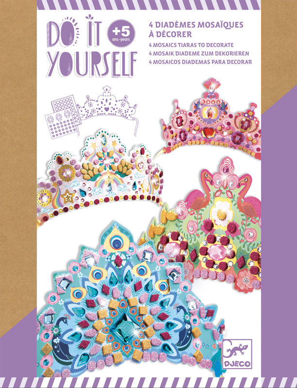 Djeco | Do It Yourself Princess Tiaras (Sticker Mosaics)