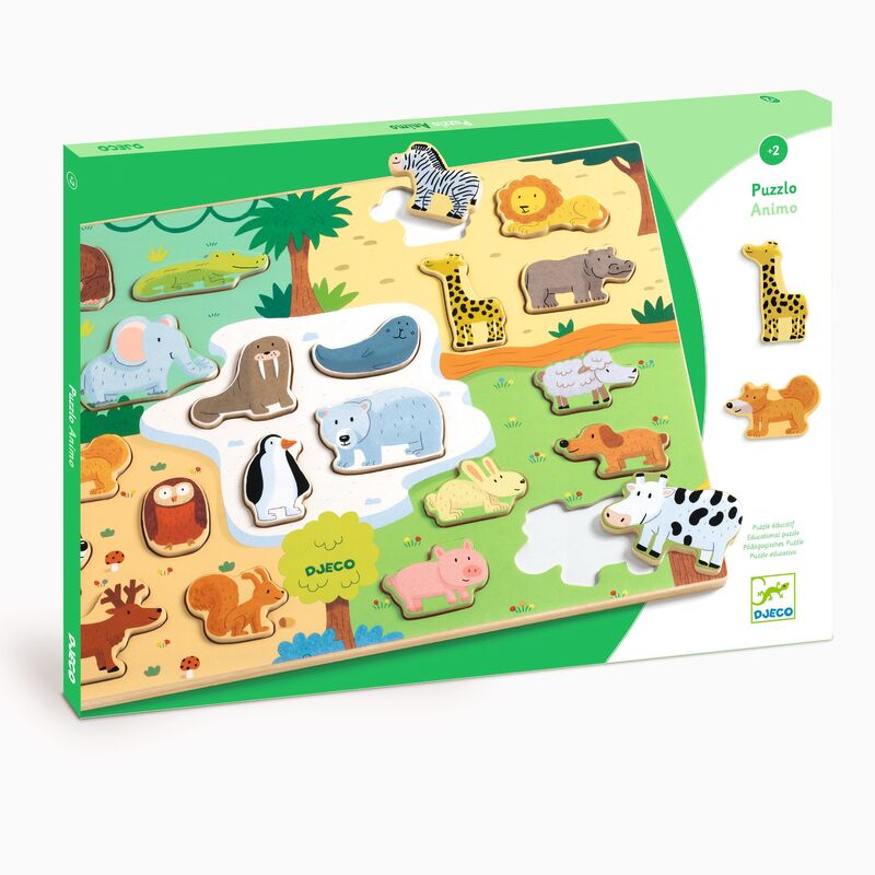 Djeco | 22pc Animals Wooden Puzzle