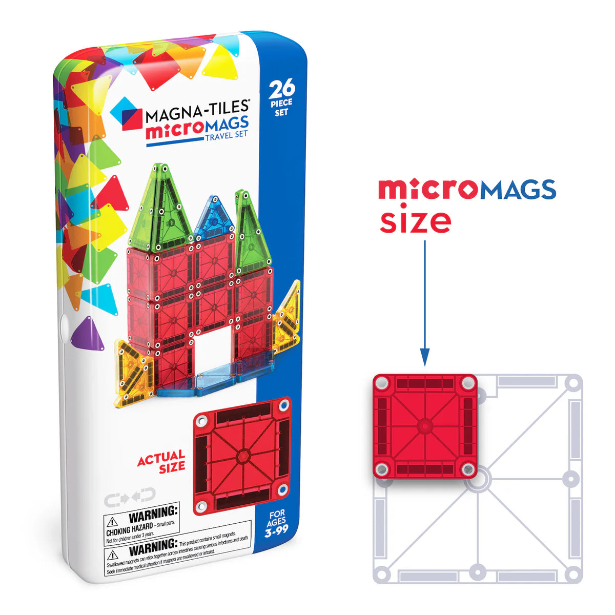 Magna Tiles | MicroMAGS 26pc Travel Set