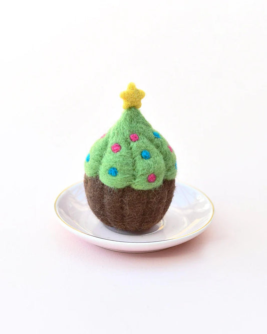 Tara Treasures | Felt Christmas Cupcake