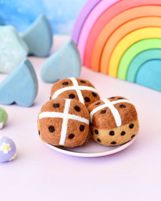 Tara Treasures | Felt Hot Cross Buns (3 pack)