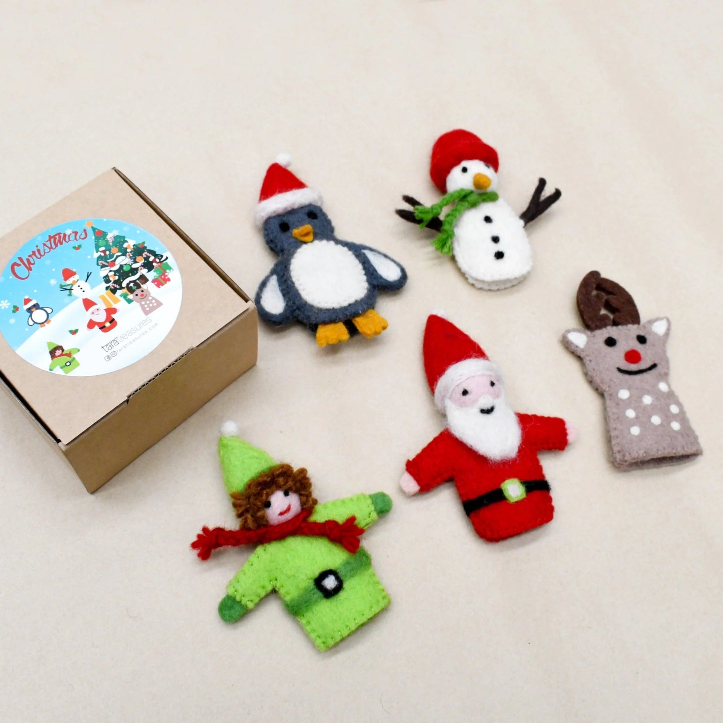 Tara Treasures | Finger Puppet - Christmas