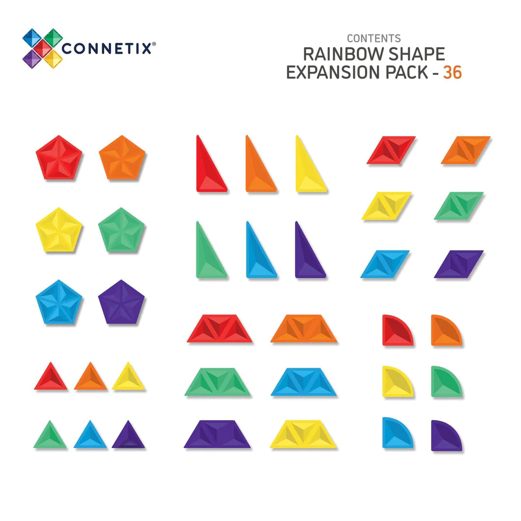 Connetix | RAINBOW Shape Expansion Pack (36pc)