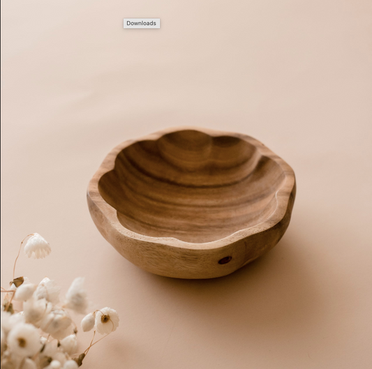 Qtoys | Wooden Flower Bowl