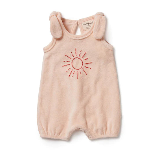 Wilson + Frenchy | Organic Terry Tie Playsuit - Sunshine