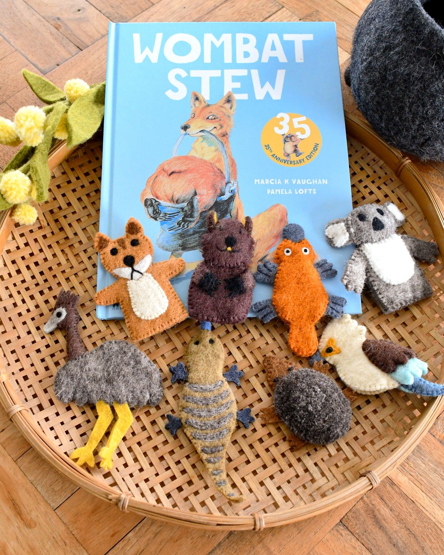 Tara Treasures | Finger Puppet - Wombat Stew