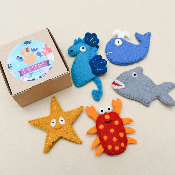 Tara Treasures | Finger Puppet Set - Ocean & Sea Creatures (various)