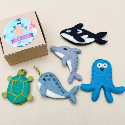 Tara Treasures | Finger Puppet Set - Ocean & Sea Creatures (various)