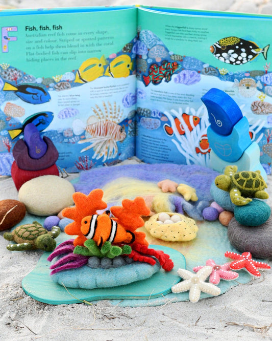 Tara Treasures | Felt Coral Reef with Clownfish Set