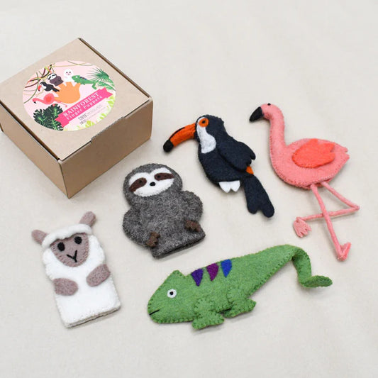 Tara Treasures | Finger Puppet Set - South American Rainforest Animals