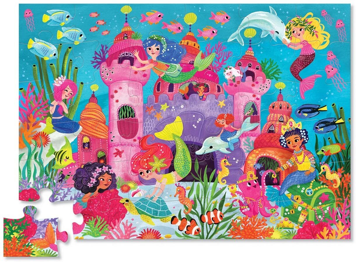 Crocodile Creek | Classic Floor puzzle 36 Pc - Mermaid Palace