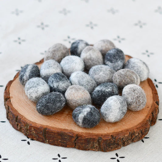 Tara Treasures | Loose Parts Play - Felt Pebbles/Stones 20pc