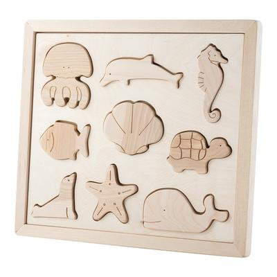 Kubi Dubi | Wooden Sorting Puzzle (Sea Creatures)