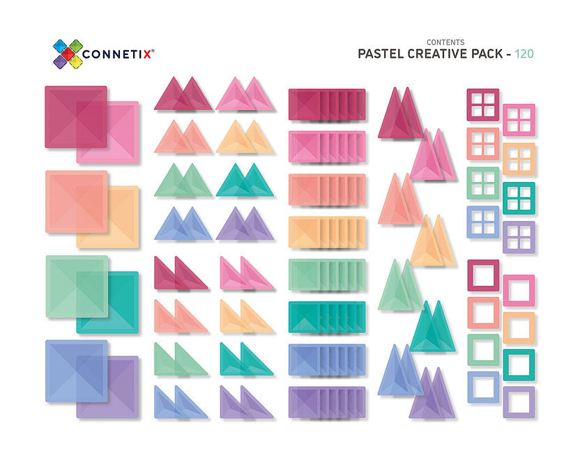 Connetix | PASTEL Creative Pack (120pc)