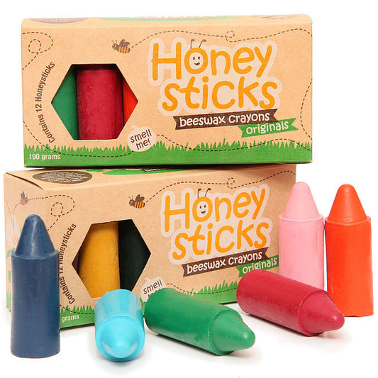 Honeysticks Beeswax Crayons 12 Pack Originals