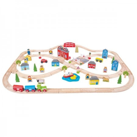 Bigjigs Rail | Town & Country Train Set