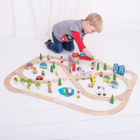 Bigjigs Rail | Town & Country Train Set