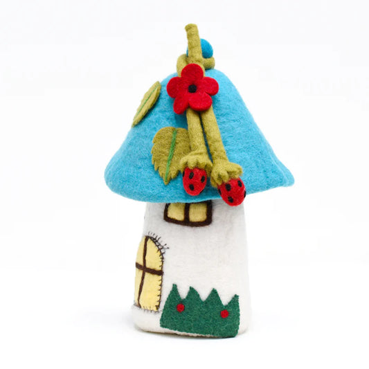 Tara Treasures | Fairies and Gnomes House - Blue Roof