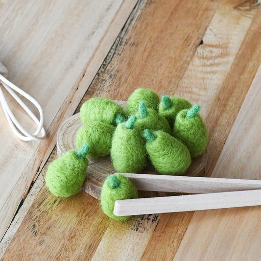 Tara Treasures | Loose Parts Play - Felt Pears 10pc