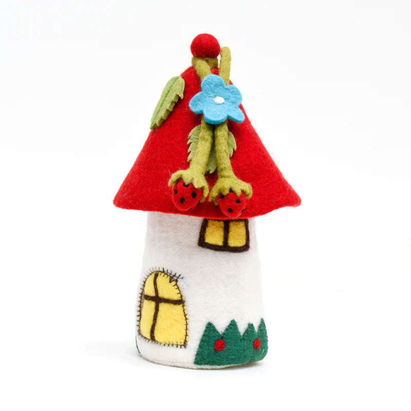 Tara Treasures | Fairies and Gnomes House - Red Roof